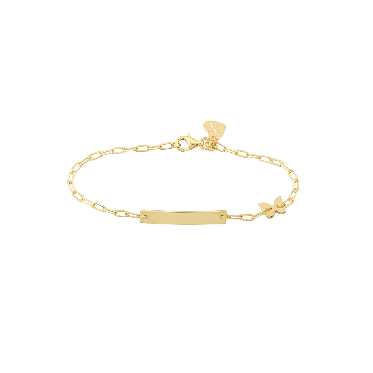 Kid's Paper Clip Chain IDButterfly Bracelet