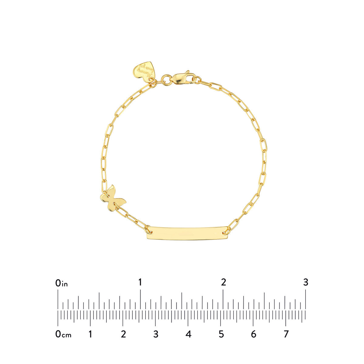 Kid's Paper Clip Chain IDButterfly Bracelet