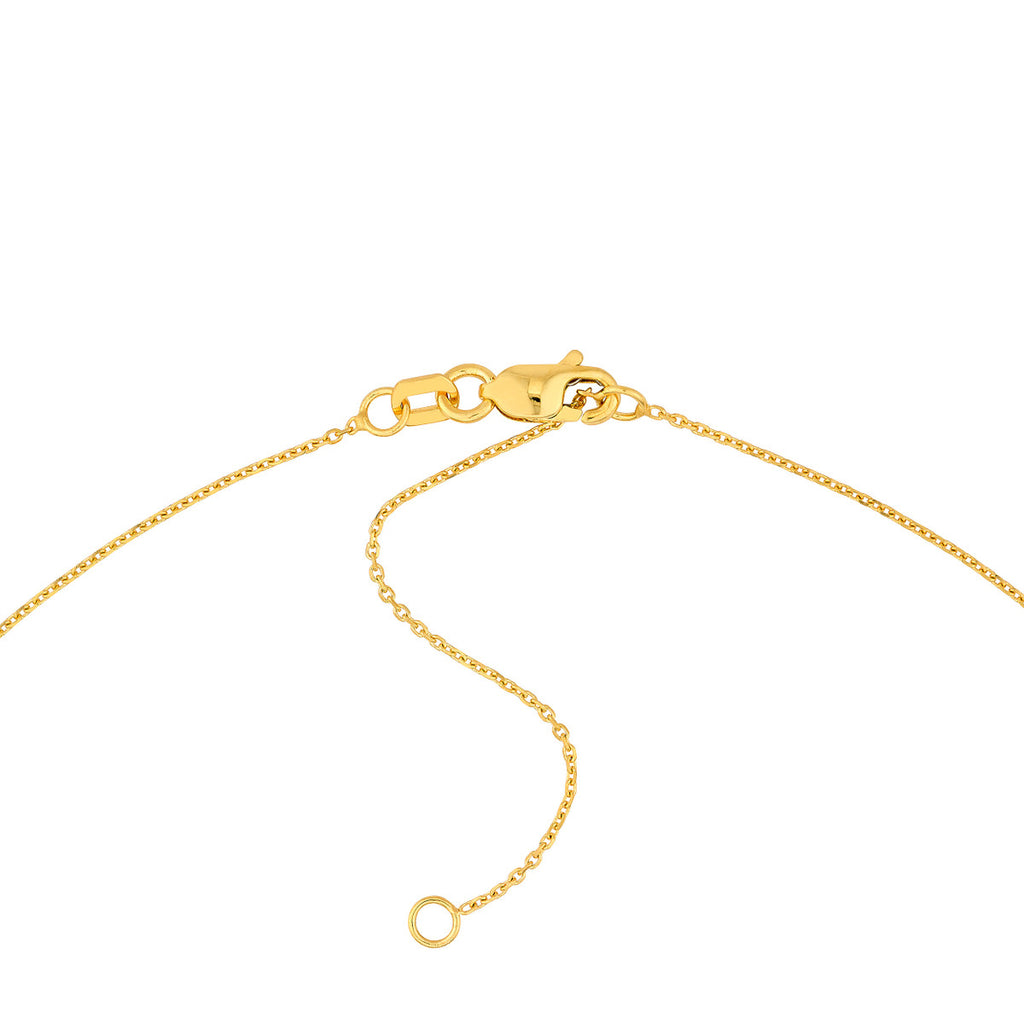 1/15 ctw Natural Diamond Round Link to Oval Necklace