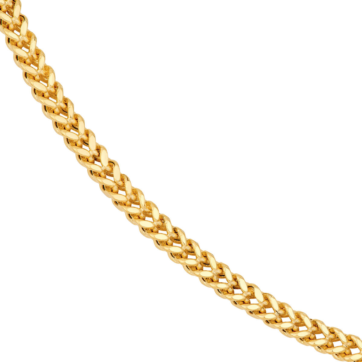 2.65mm Hollow Square Franco Chain Bracelet