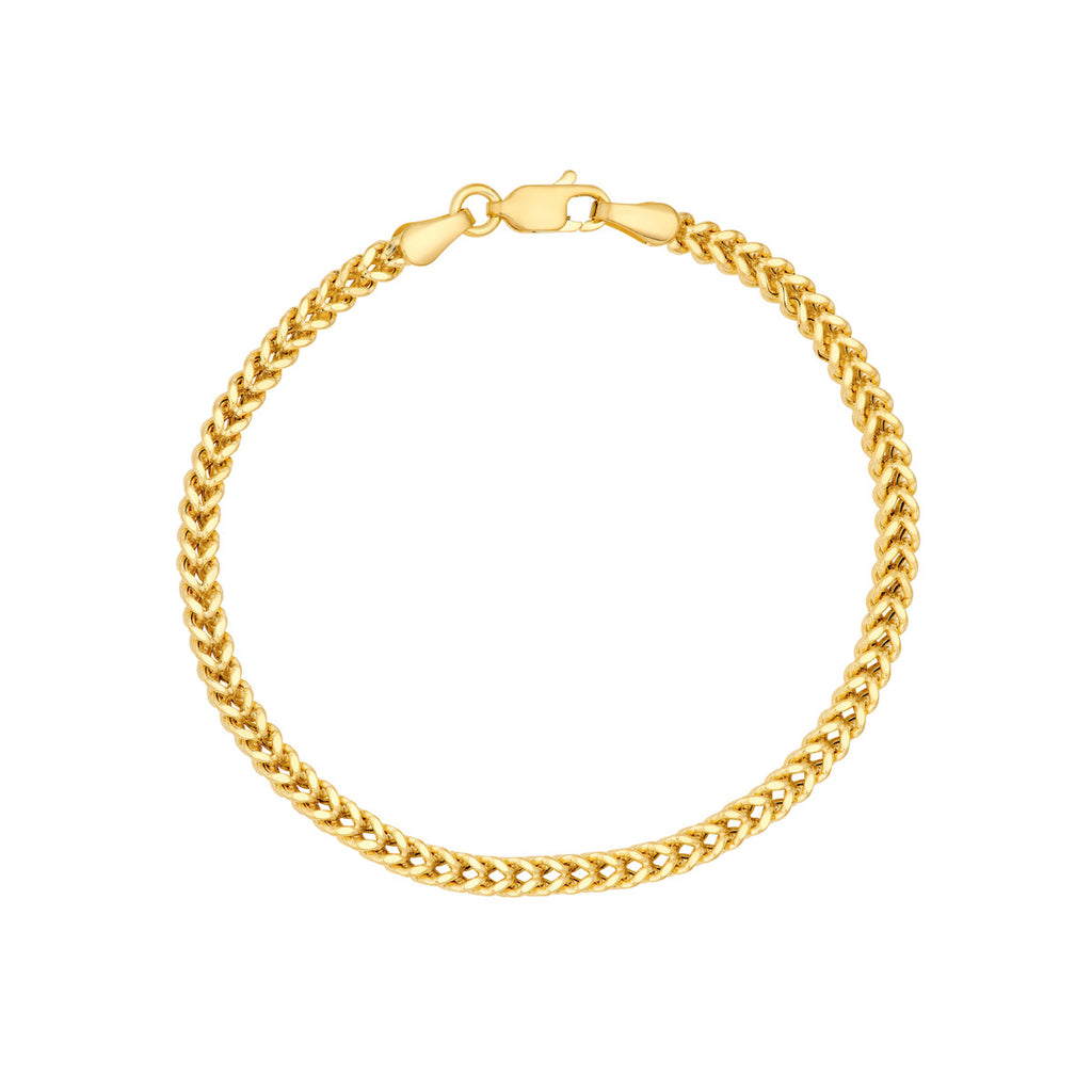2.65mm Hollow Square Franco Chain Bracelet