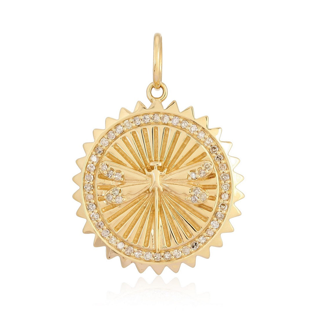 14k Yellow Gold/Diamond DragonFly