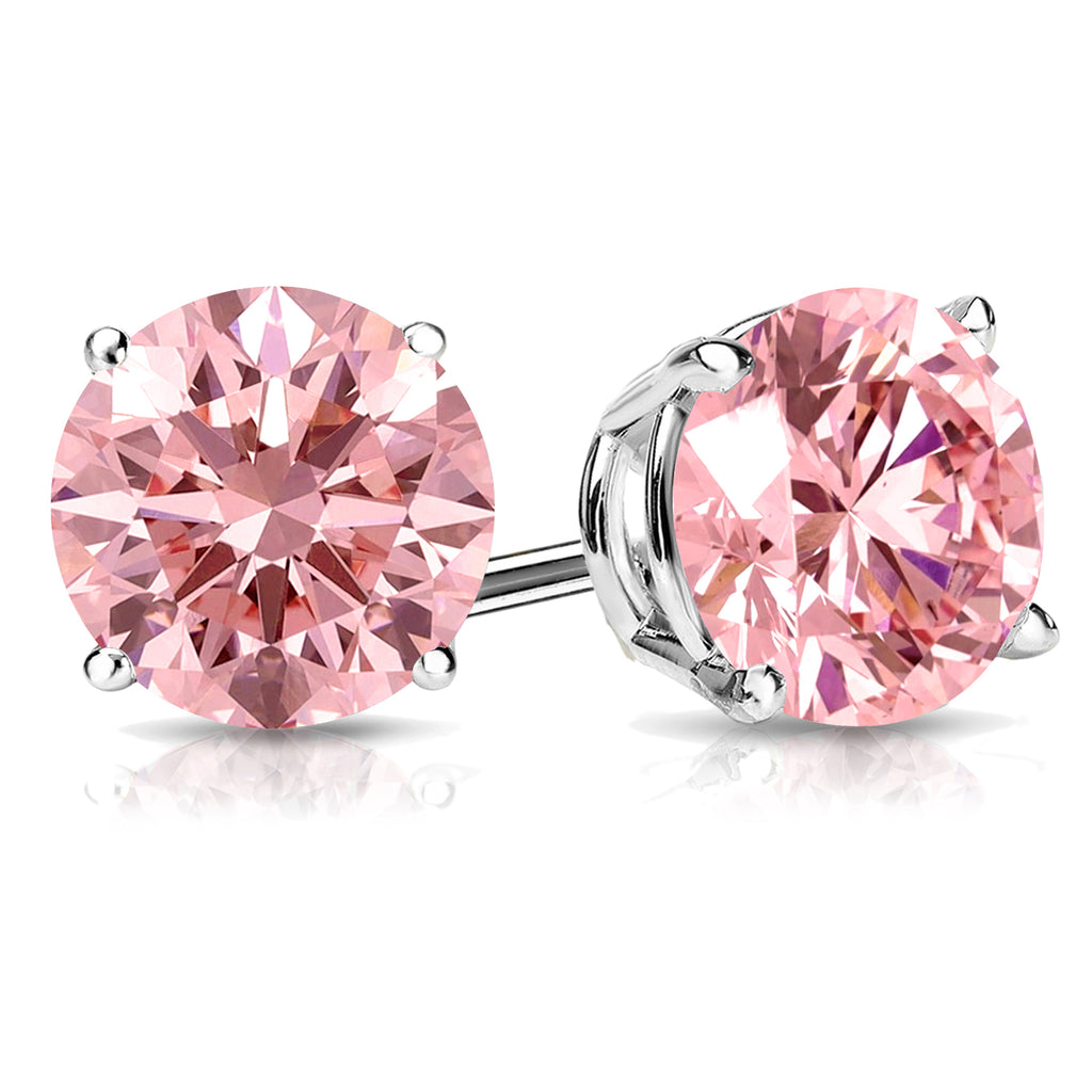 2cts Lab Grown Pink Diamond Stud Earrings