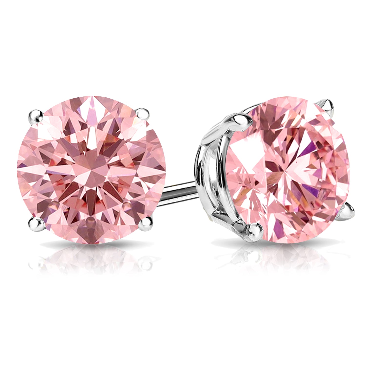 2cts Lab Grown Pink Diamond Stud Earrings
