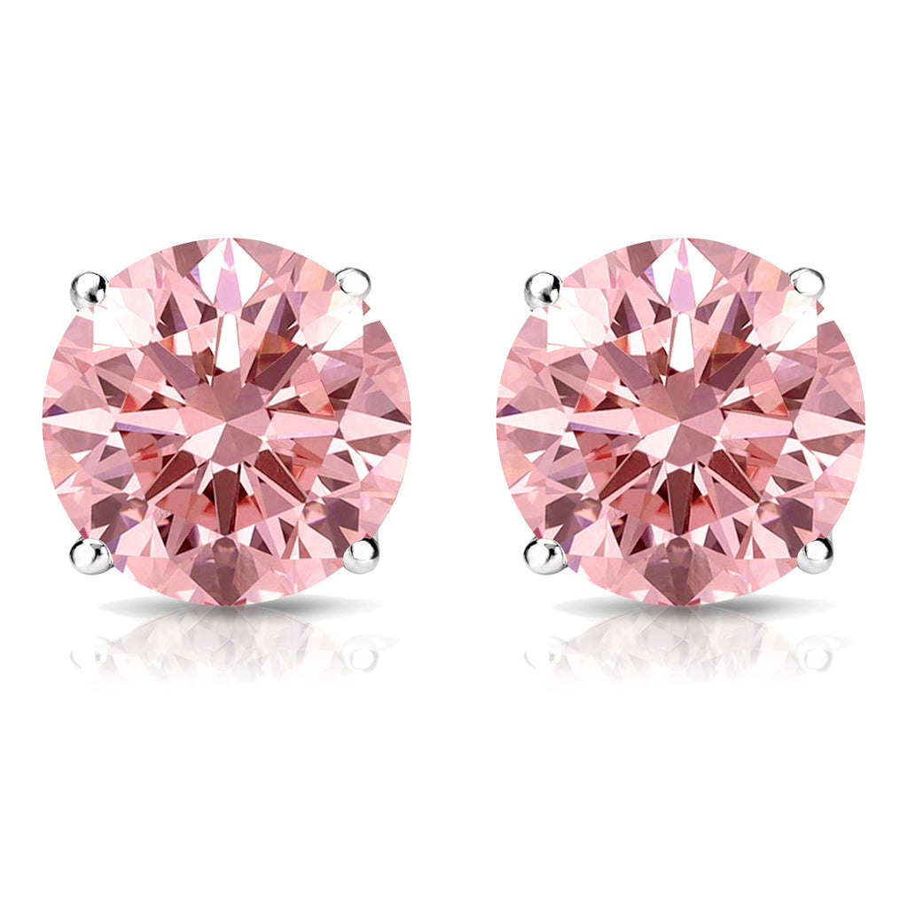2cts Lab Grown Pink Diamond Stud Earrings