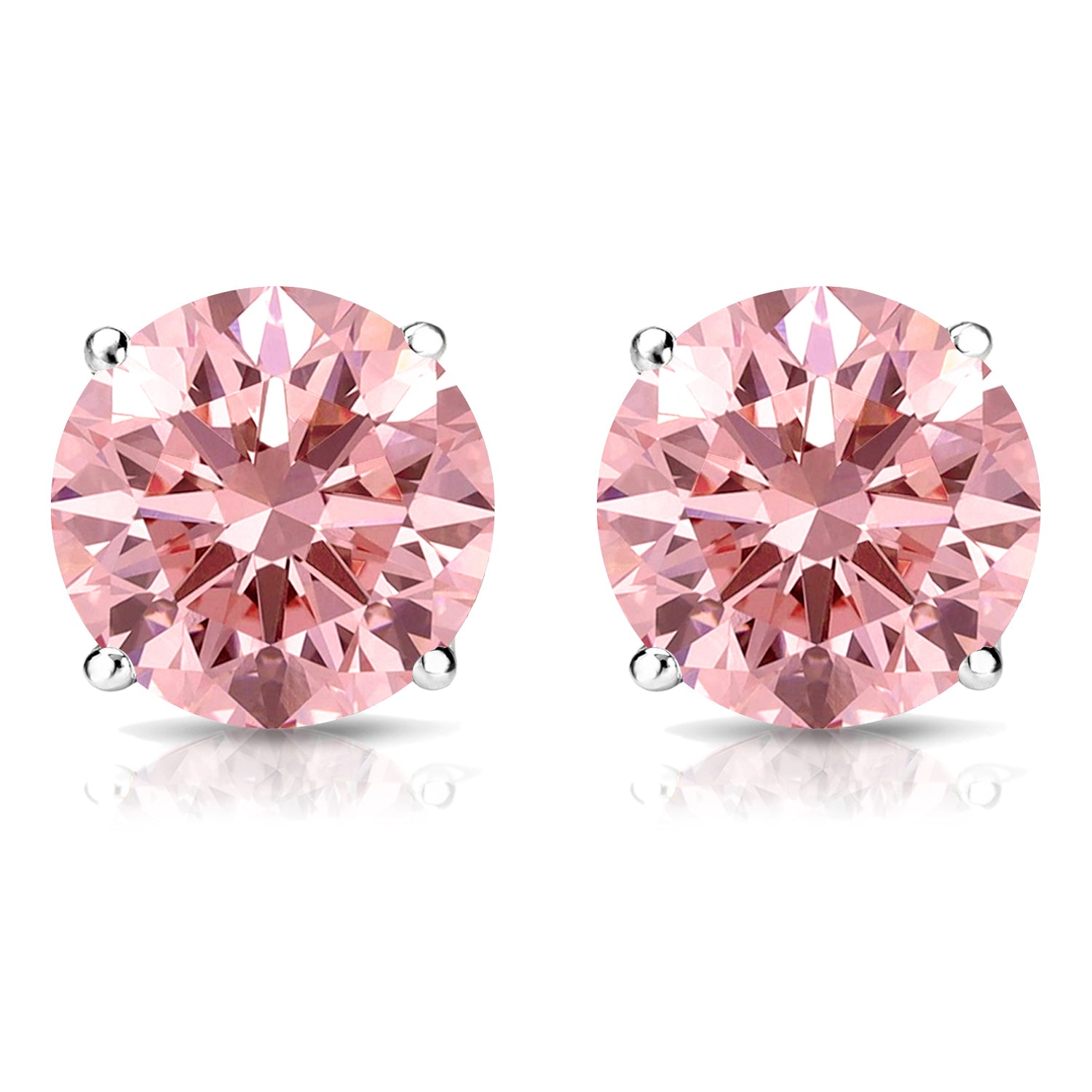 2cts Lab Grown Pink Diamond Stud Earrings