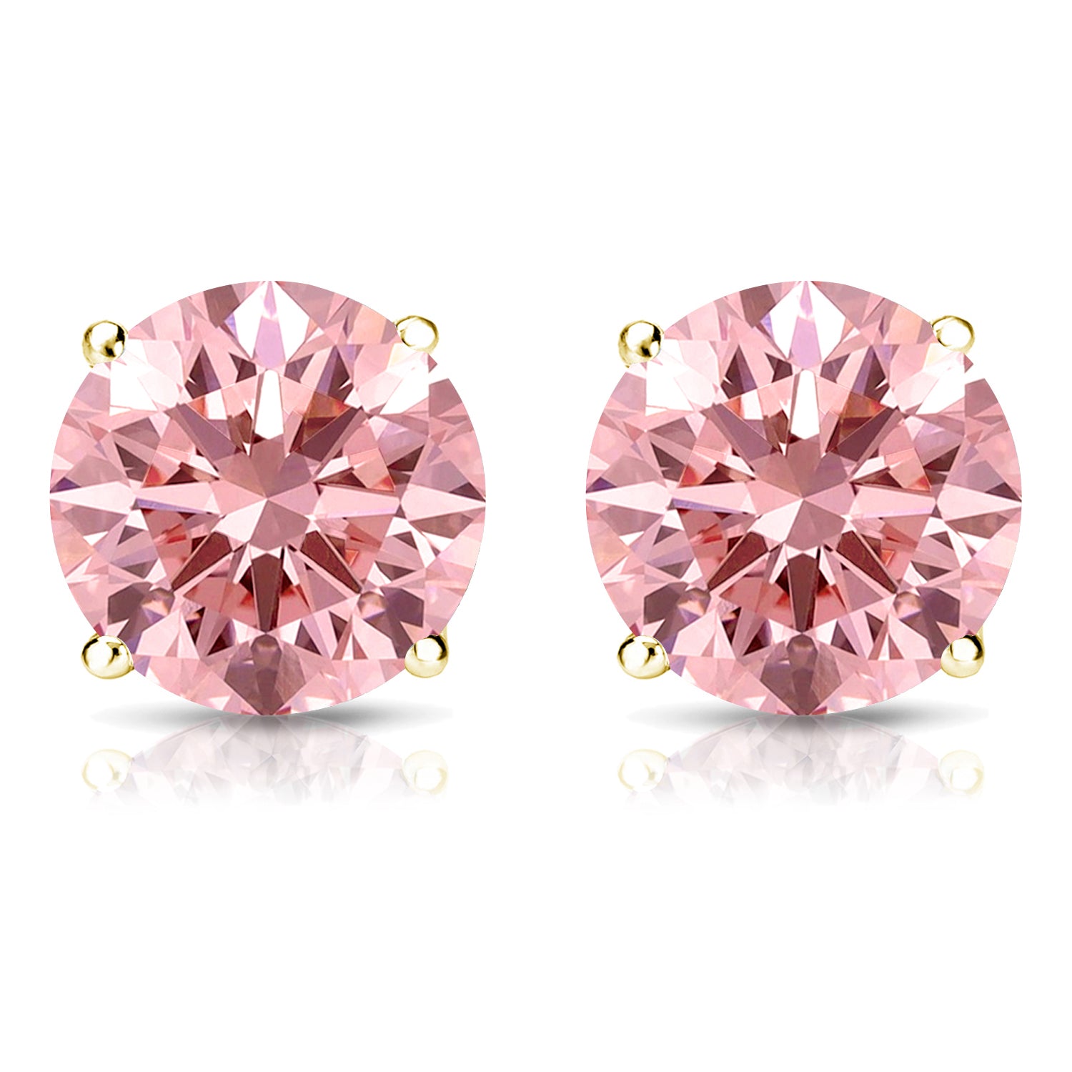 2cts Lab Grown Pink Diamond Stud Earrings