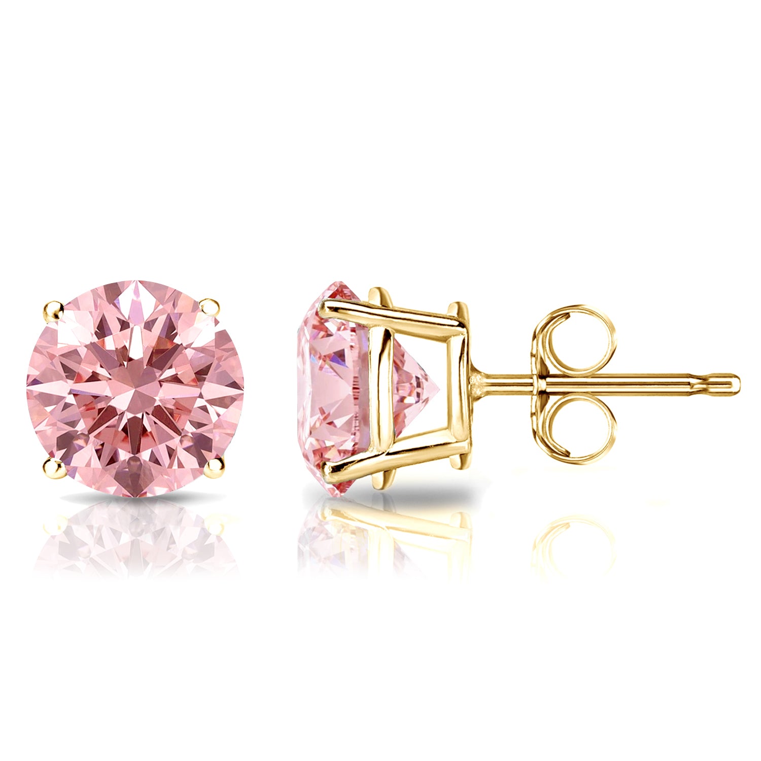 2cts Lab Grown Pink Diamond Stud Earrings