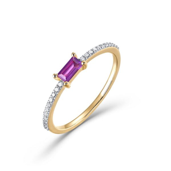 Amethyst / Diamond Ring