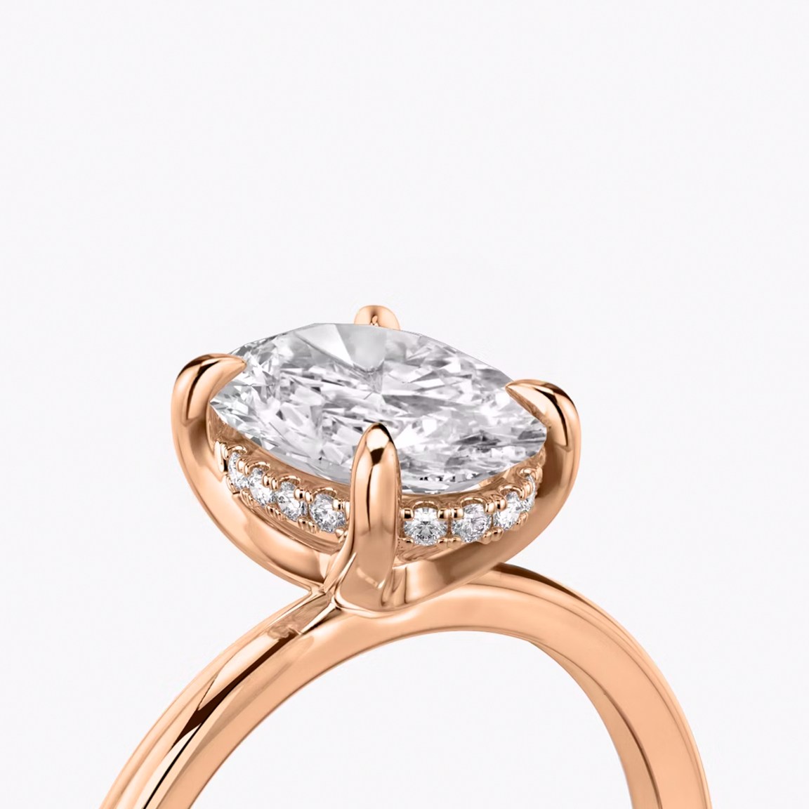 Hidden Halo engagement ring