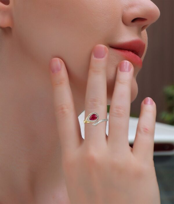 Smyra 14K Gold Ruby and Diamond Ring