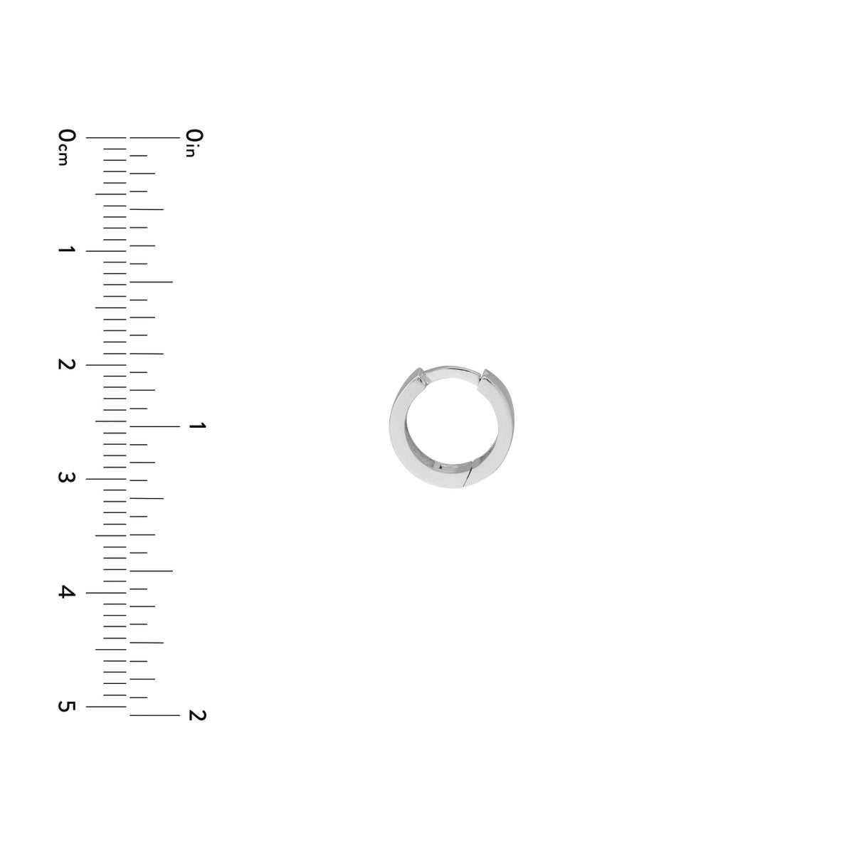14K Solid Gold Small Round Hoop Earrings