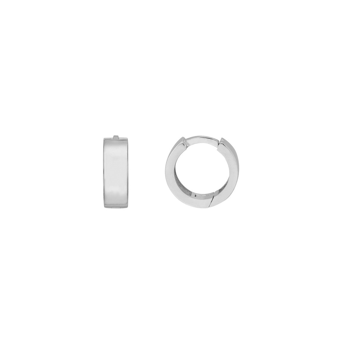 14K Solid Gold Small Round Hoop Earrings