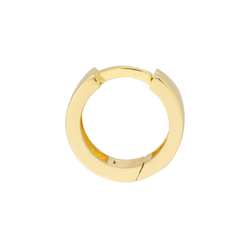 14K Solid Gold Small Round Hoop Earrings