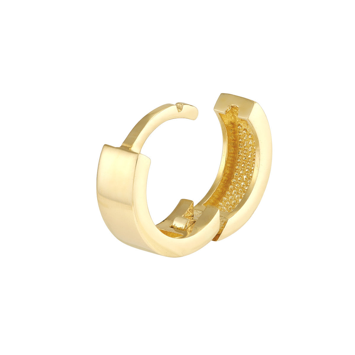14K Solid Gold Small Round Hoop Earrings