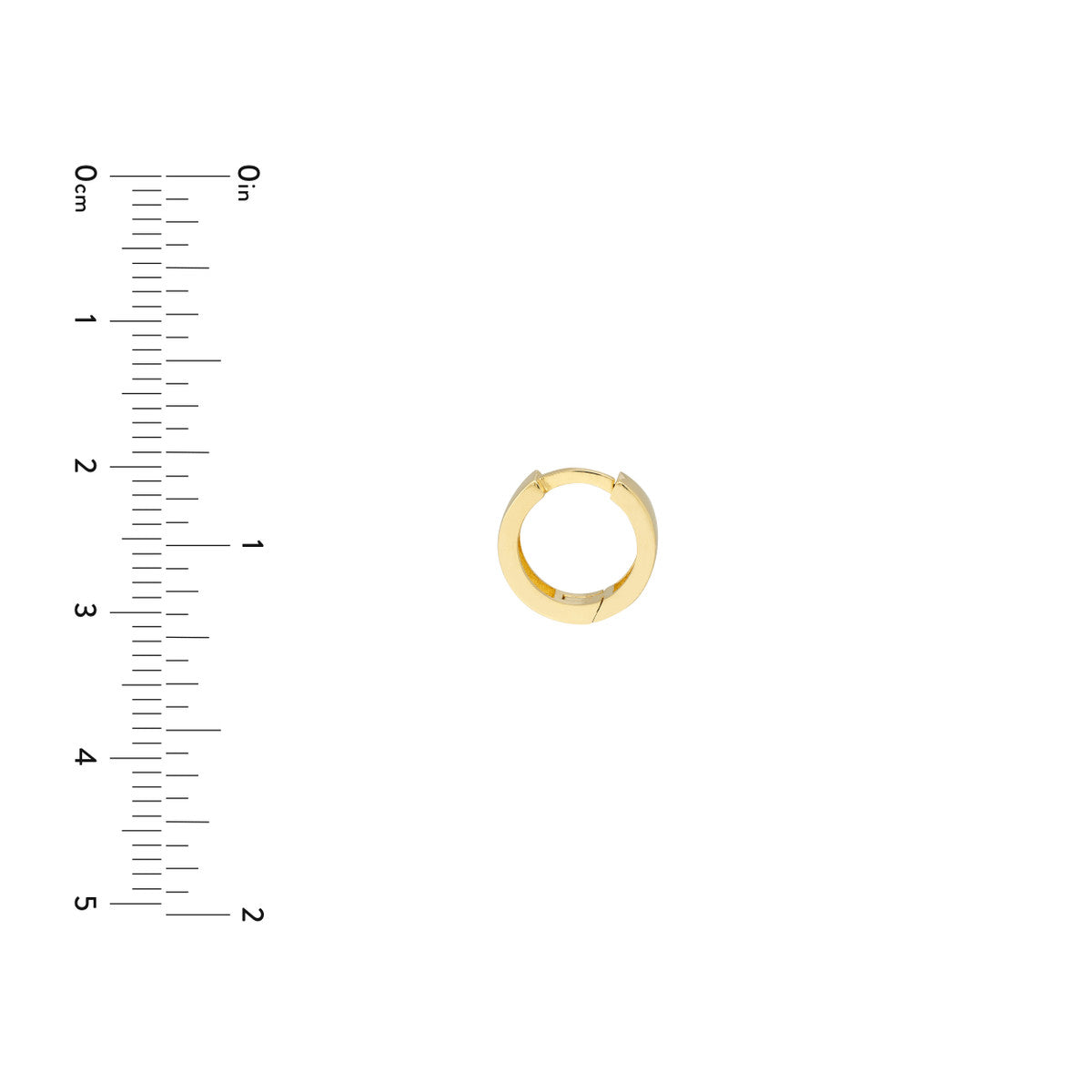 14K Solid Gold Small Round Hoop Earrings