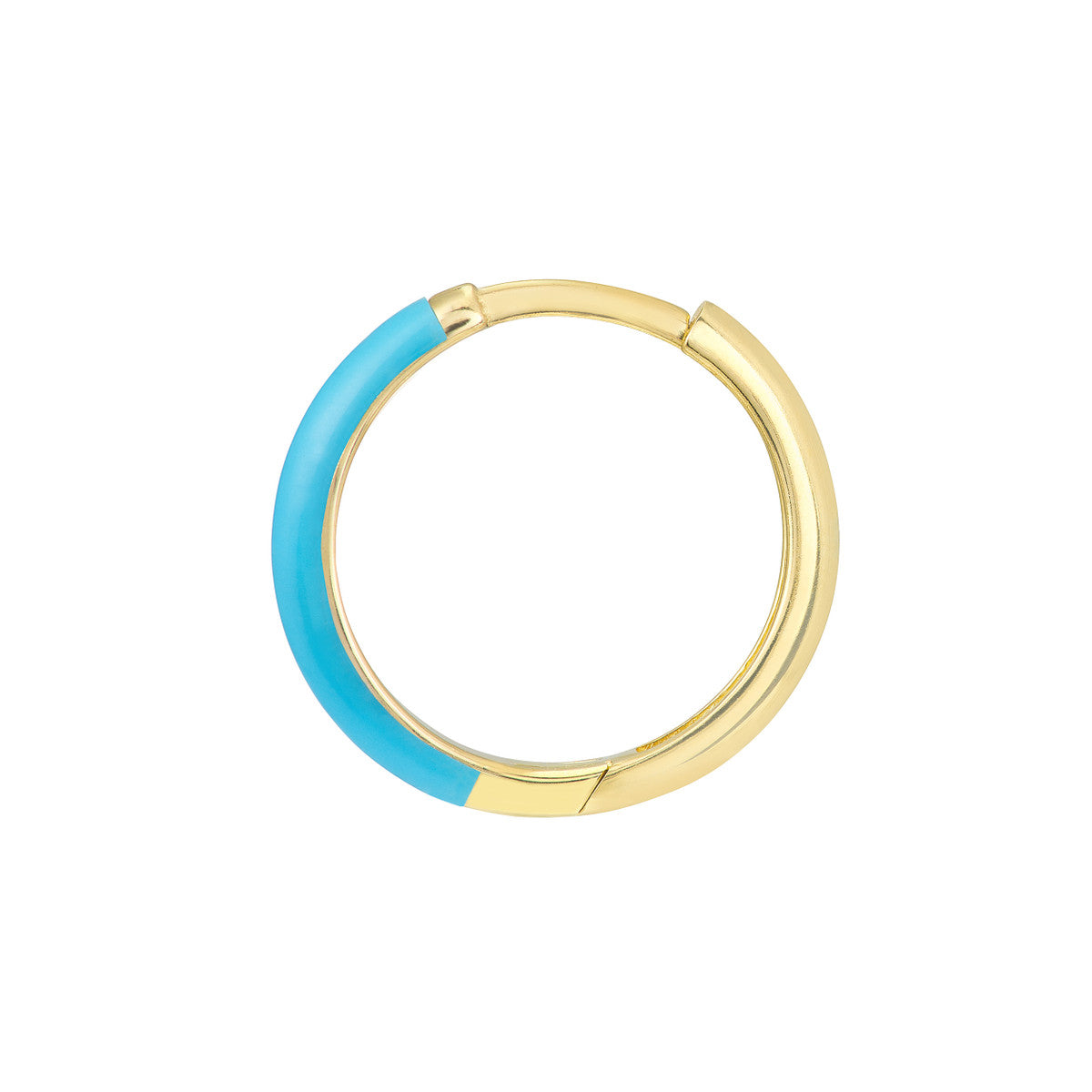 NeonBlue Enamel 1/2 Polished Hoops