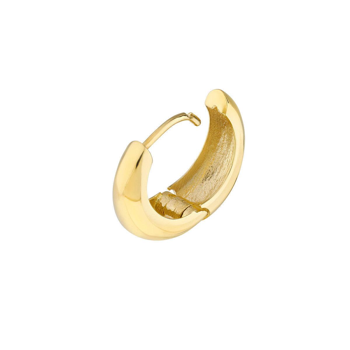 10K Graduated Small Puff Hoop Earrings