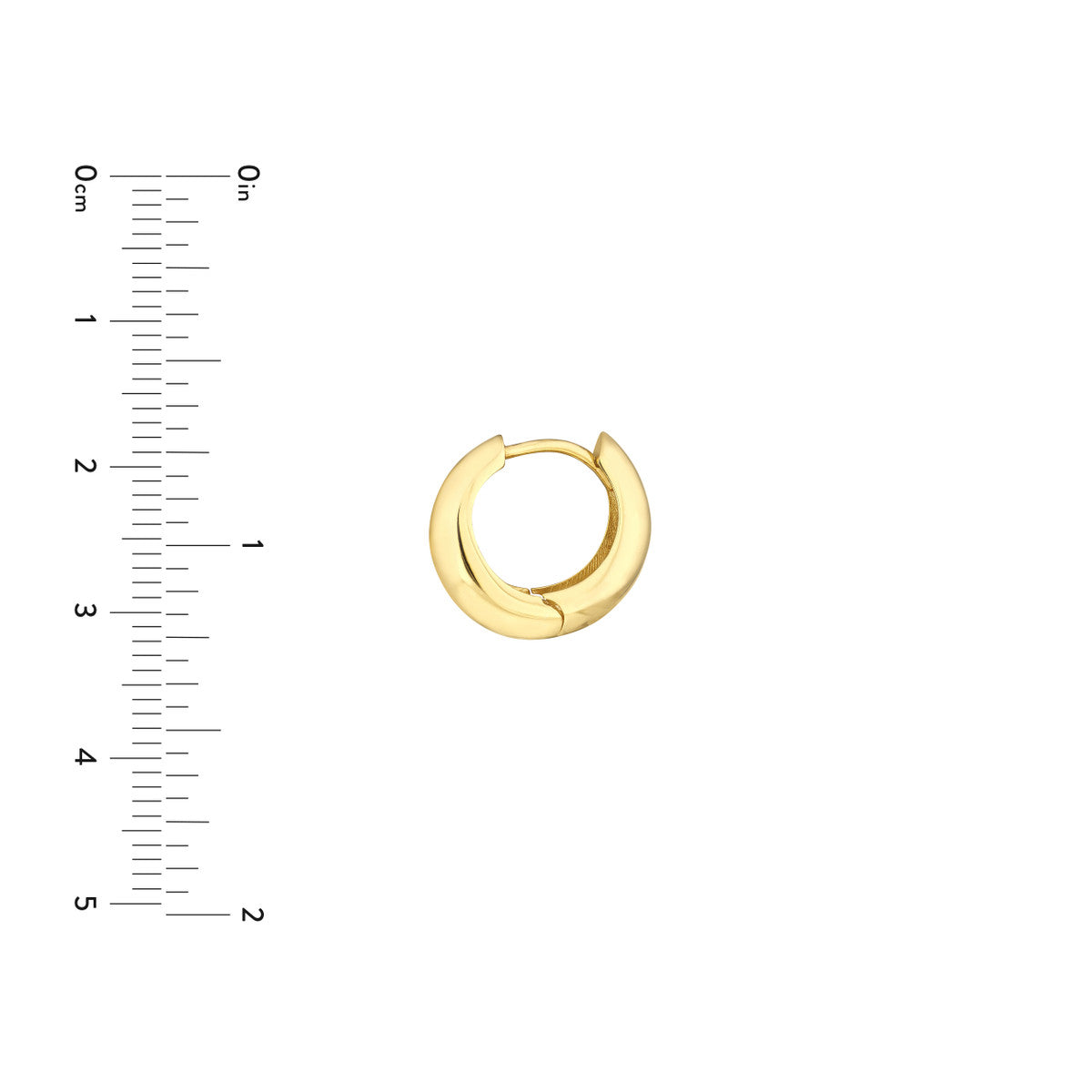 10K Graduated Small Puff Hoop Earrings