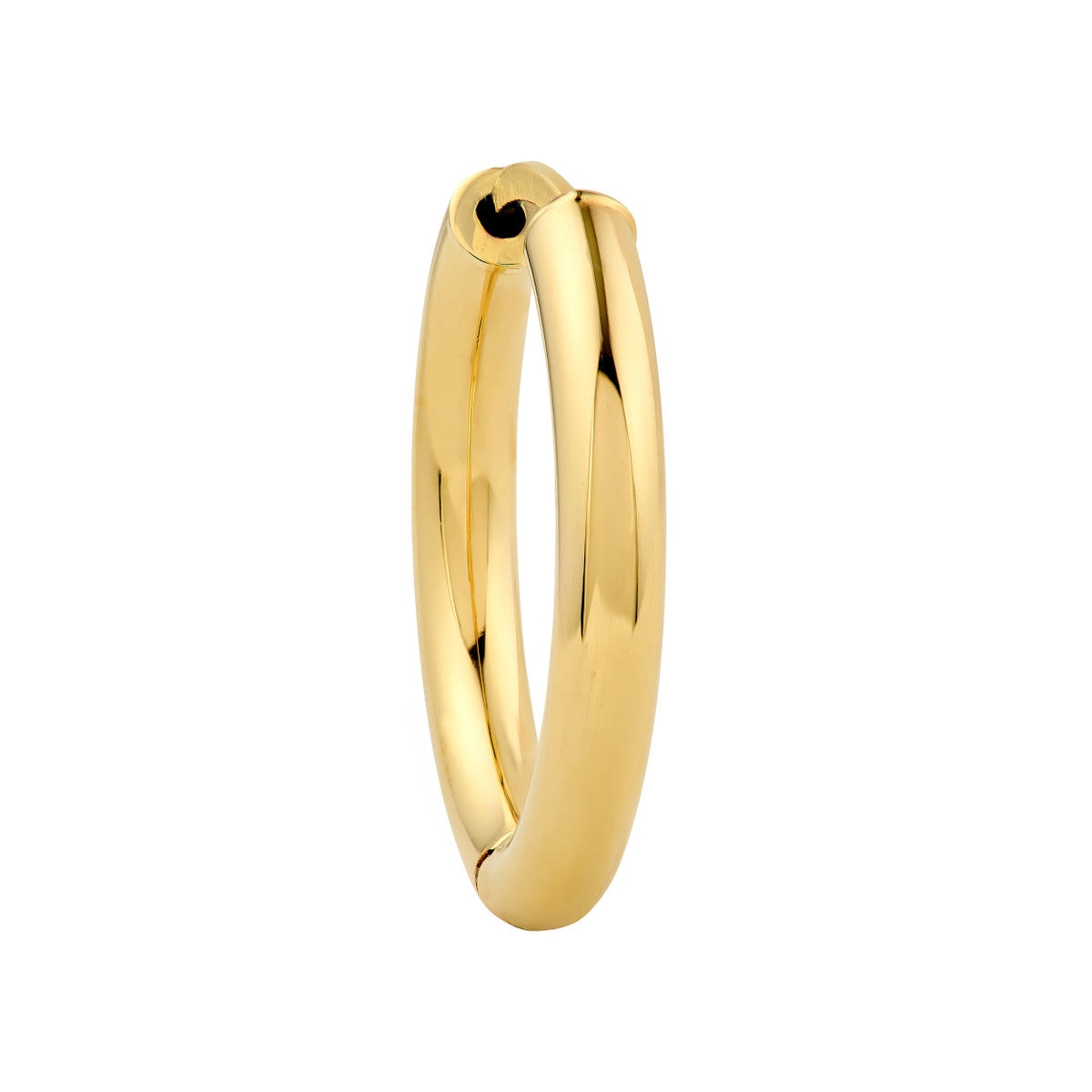 14K Yellow Gold 3x15mm Round Hoop Earrings