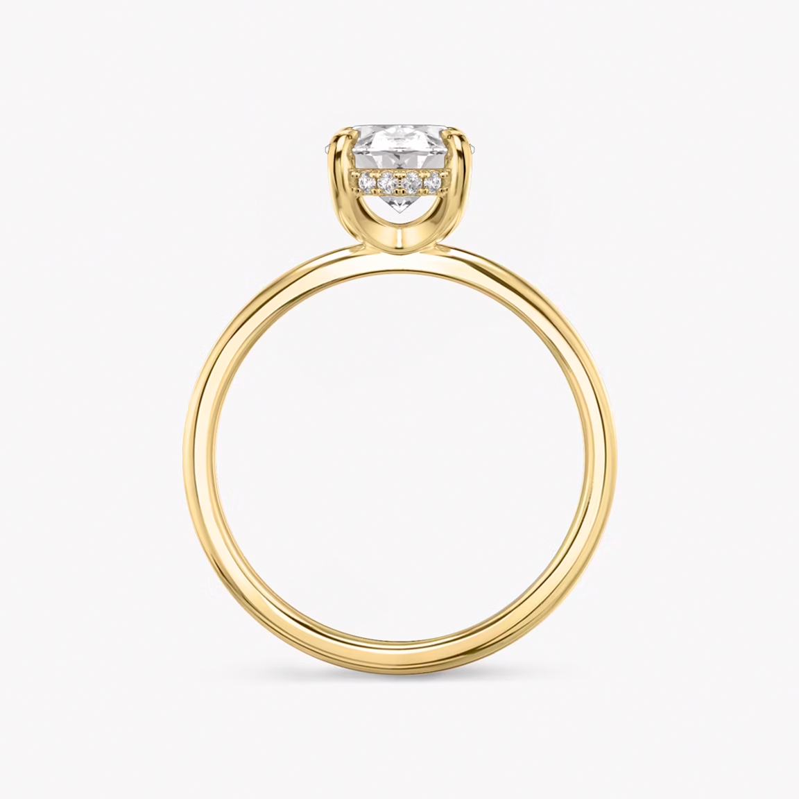 Hidden Halo engagement ring