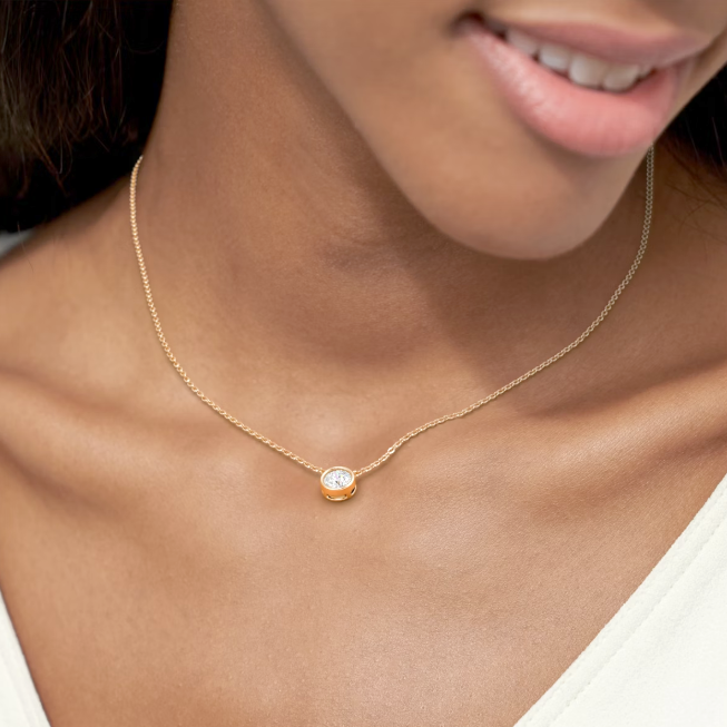 Bezel Solitaire Necklace (best seller)