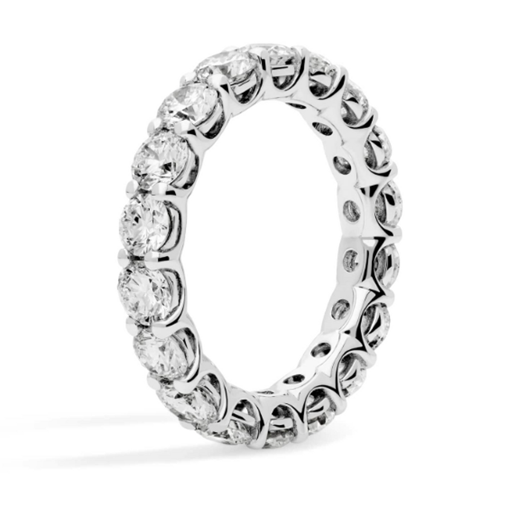3 to 5 Carats Low Profile Round Eternity Band