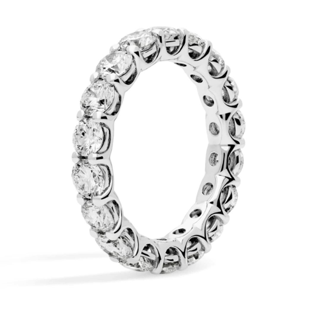 3 to 5 Carats Low Profile Round Eternity Band