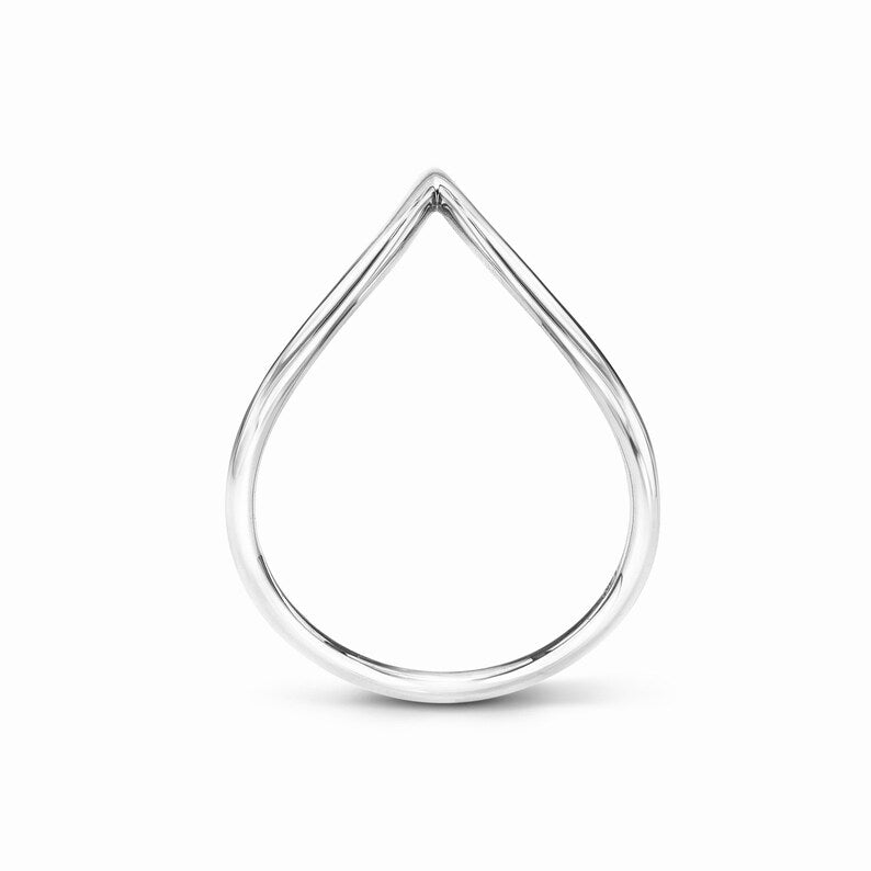 V shape 14k-18 Gold RIng