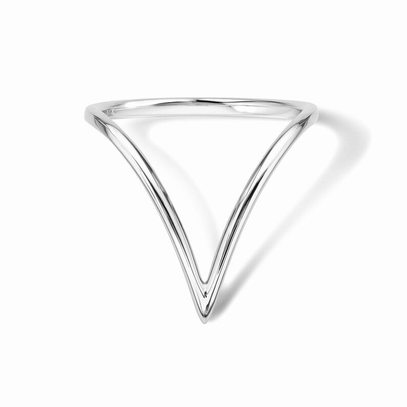 V shape 14k-18 Gold RIng