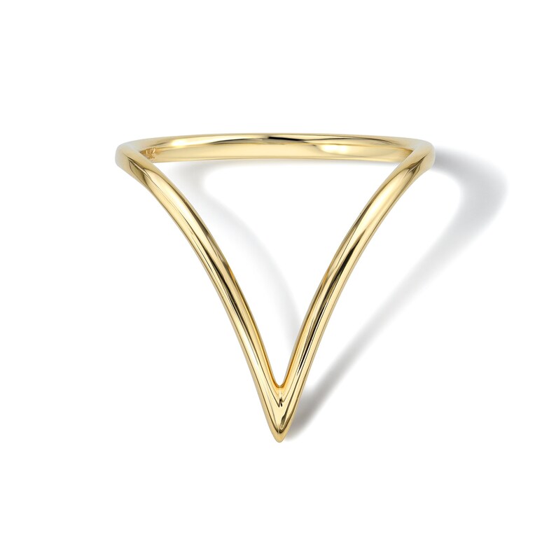 V shape 14k-18 Gold RIng