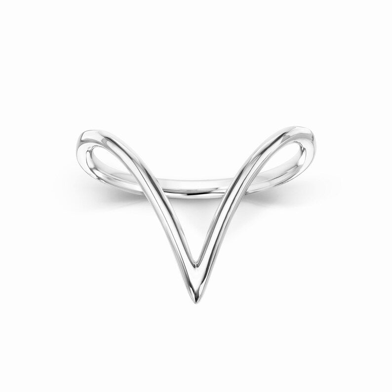 V shape 14k-18 Gold RIng