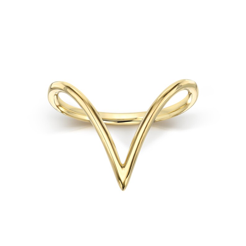 V shape 14k-18 Gold RIng