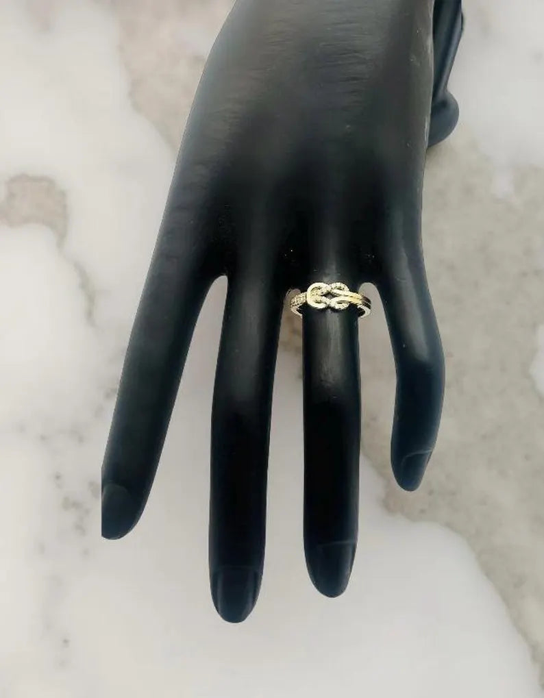 14K Lab Grown Diamond Gold Knot Ring