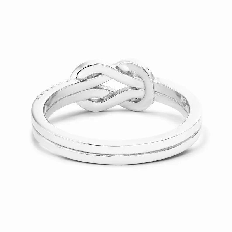14K Lab Grown Diamond Gold Knot Ring