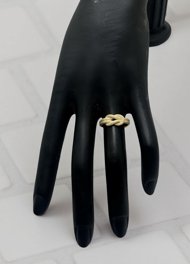 Matte Finish Snake Skin Knot Ring