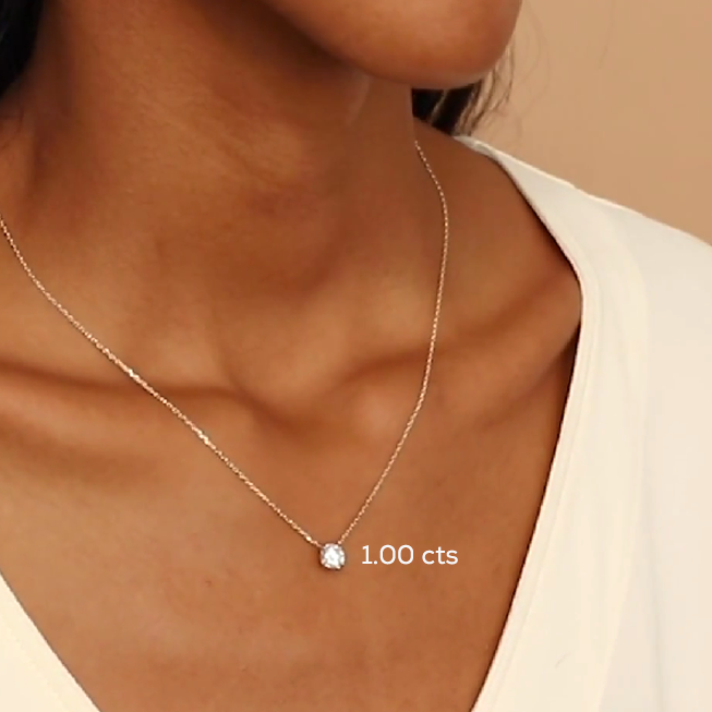 Single Diamond Solitarie Pendant
