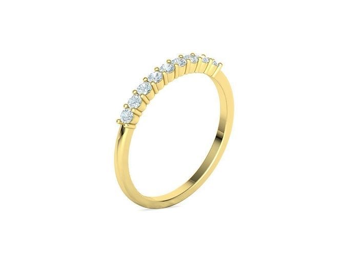 Stackable 14K Gold / Diamond Band