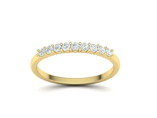 Stackable 14K Gold / Diamond Band
