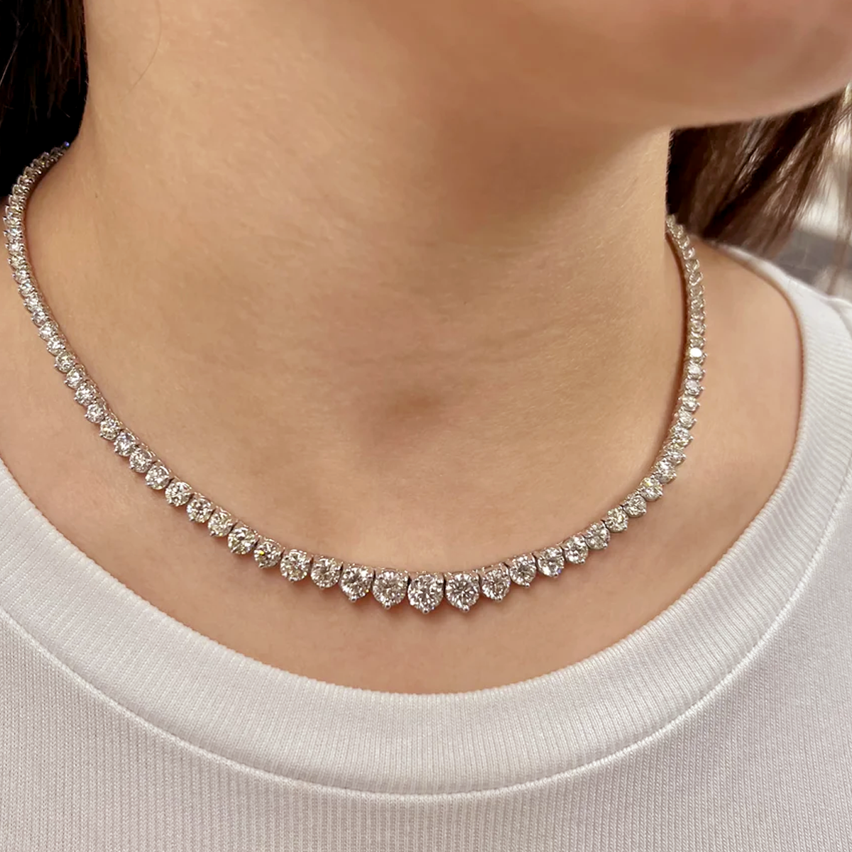 Graduated,Riviera Tennis Necklace