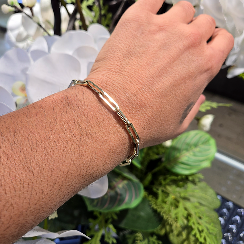 Unisex 4mm Paper Clip Bracelets ( 7.5" - 8")