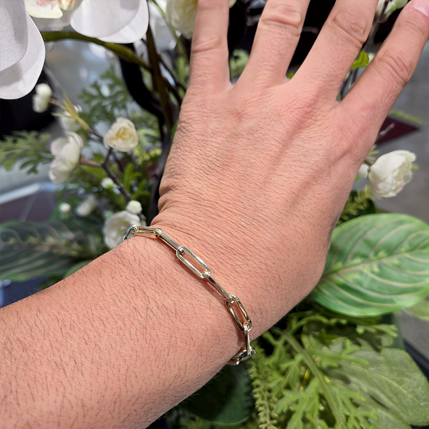 Unisex 4mm Paper Clip Bracelets ( 7.5" - 8")