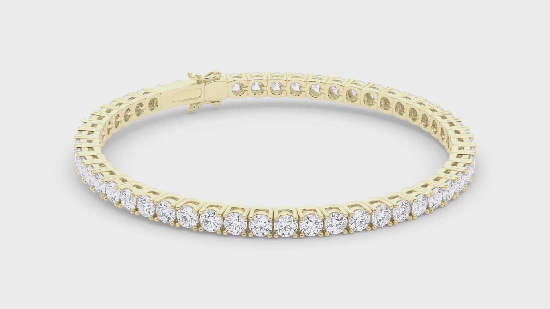 4 Prong Round Cut Classic Tennis Bracelet