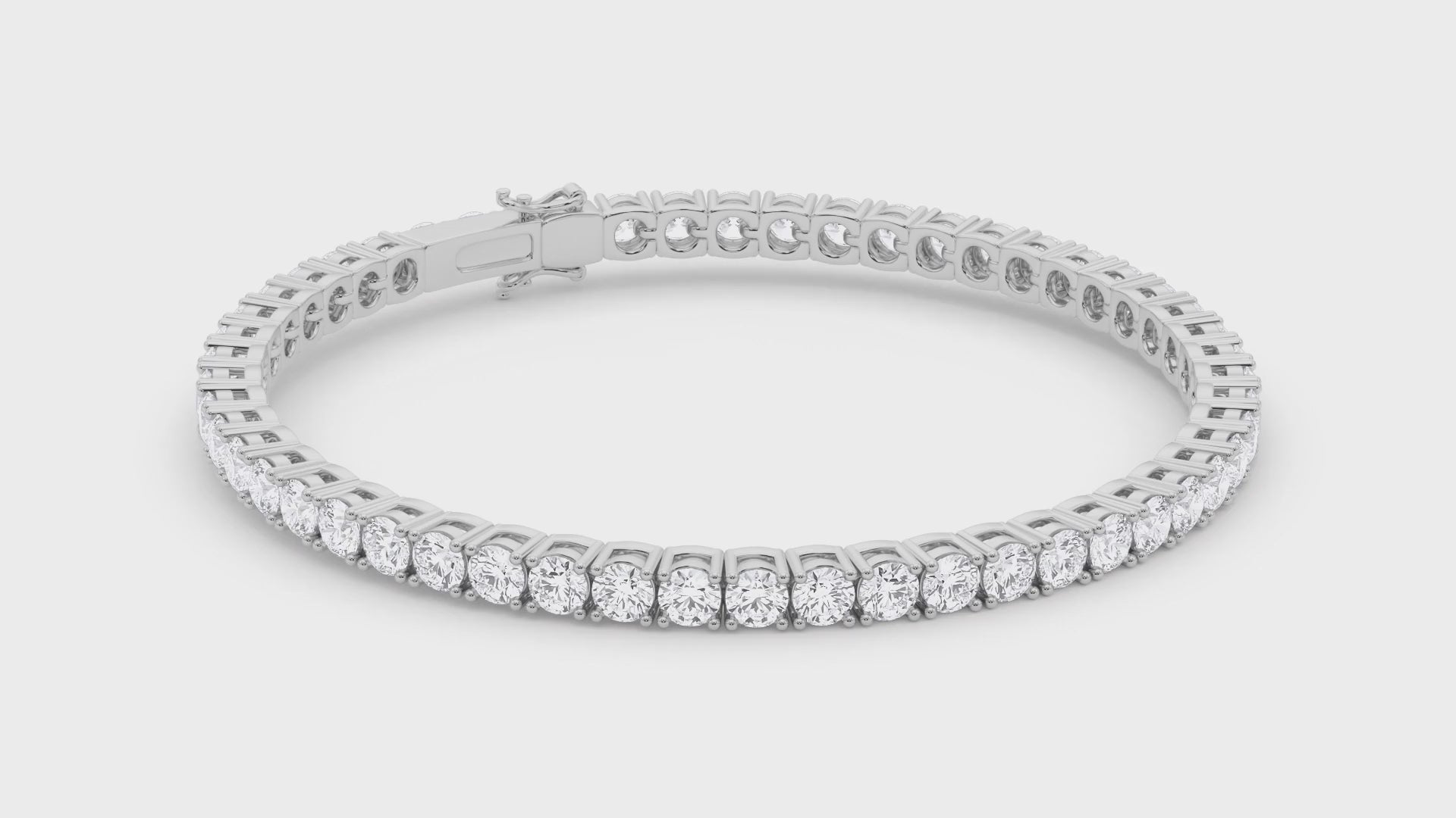 4 Prong Round Cut Classic Tennis Bracelet