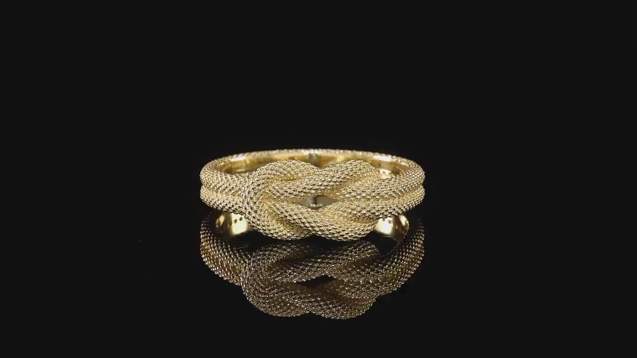 Matte Finish Snake Skin Knot Ring
