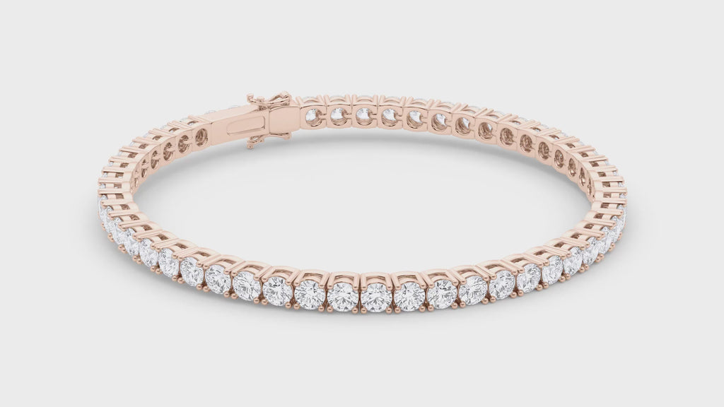 4 Prong Round Cut Classic Tennis Bracelet