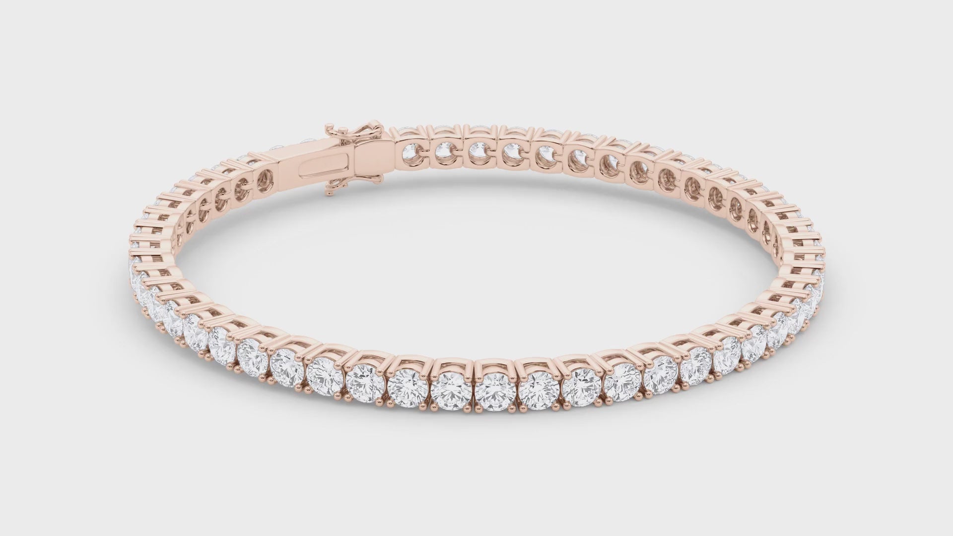 4 Prong Round Cut Classic Tennis Bracelet