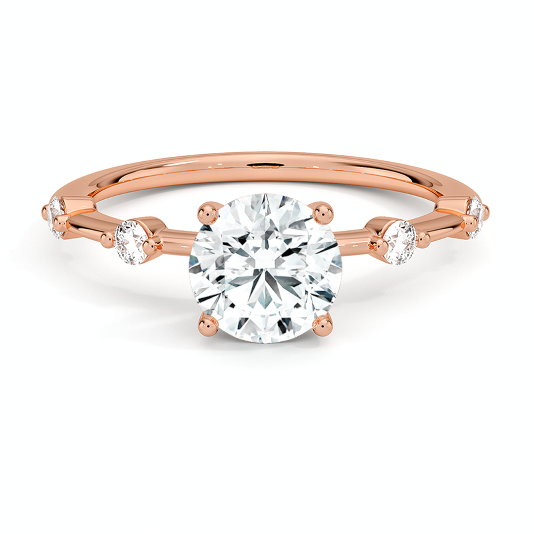 Round Cut Diamond Engagement RIng (lab grown)