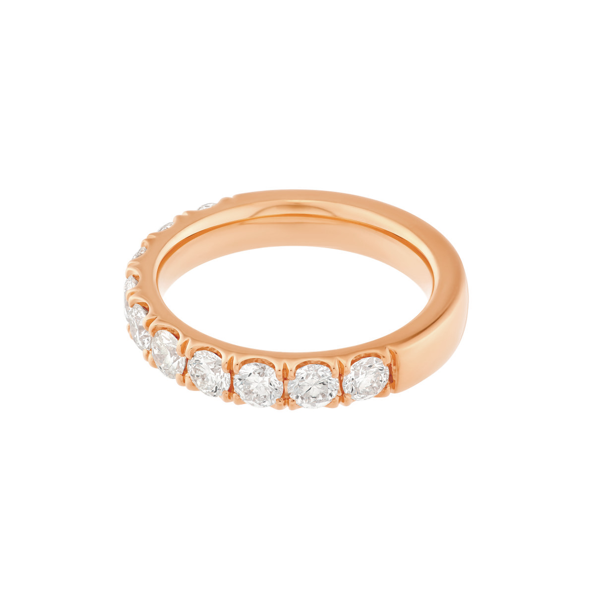 14K Gold, 1-1/3ct Lab Diamond Half Eternity Band