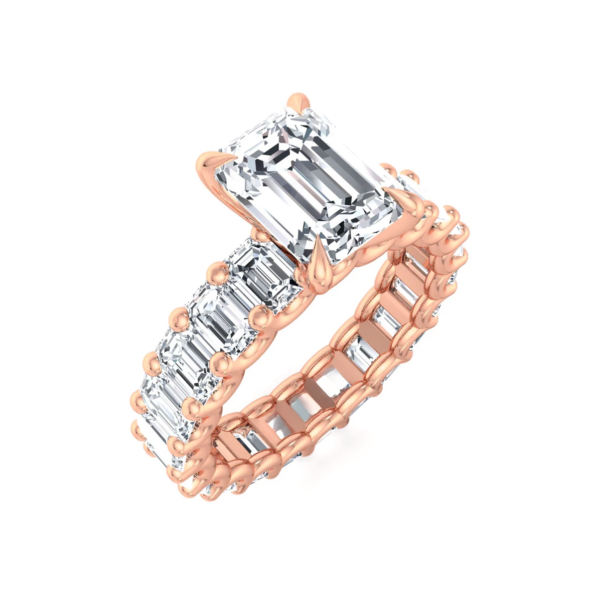 10 to 15 Carats Eternity Engagement/Anniversary Ring